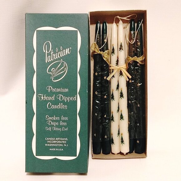 Beautiful Patrician Hand Dipped Candles Christmas Theme Stars Christmas … - Picture 1 of 3